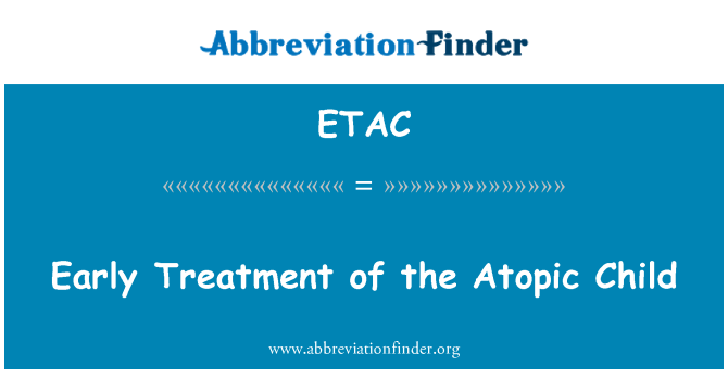 ETAC: العلاج المبكر للطفل التاتبيه