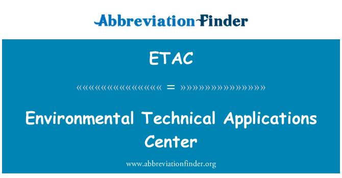 ETAC: مركز التطبيقات التقنية البيئية