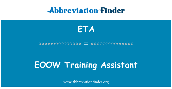 ETA: Assistente formazione EOOW