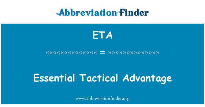 ETA: Avantatge tàctica fonamental