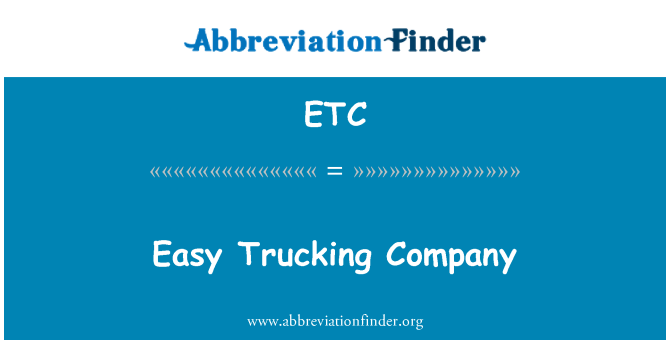 ETC: Легко автотранспортная компания
