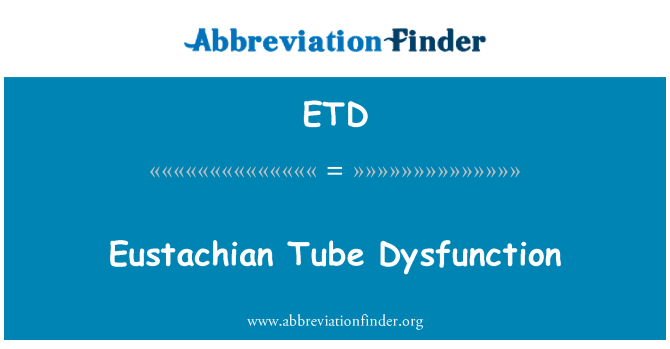 ETD: Eustachian Tube disfunkcija