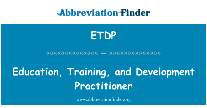 ETDP: Edikasyon, antrènman ak devlòpman Médecin