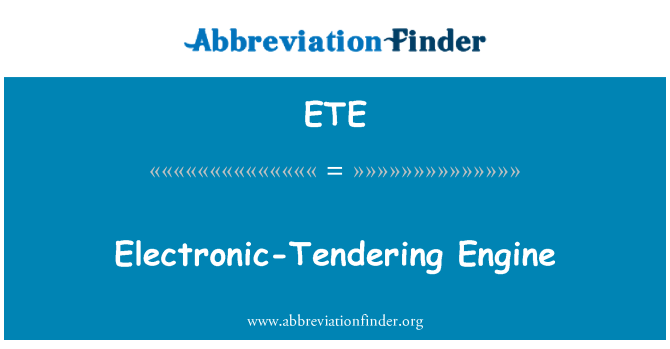ETE: Elektronski razpisi motorja