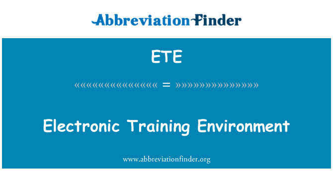 ETE: Elektronische Schulungsumgebung