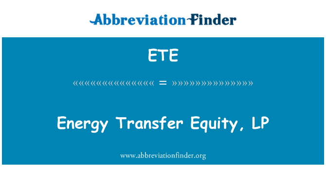 ETE: Energii transferu kapitału, LP