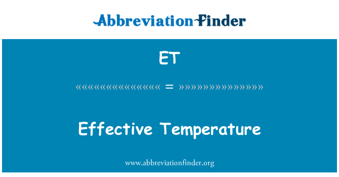 ET: Temperatura efectiva