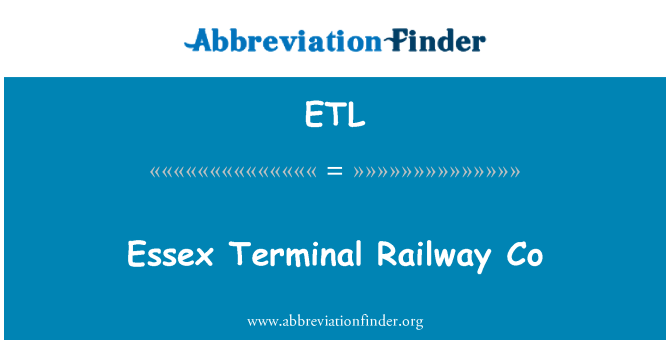 ETL: Essex èminal chemen ki ap asiste