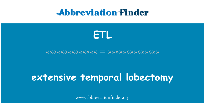 ETL: vaste lobectomy tanporè