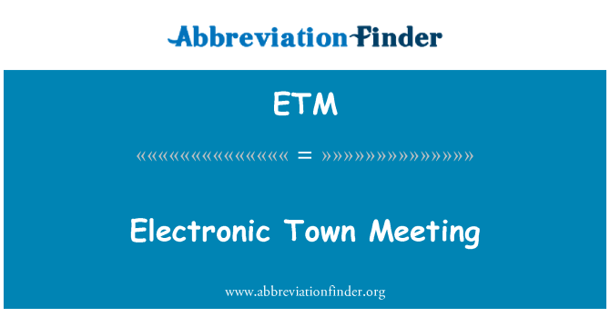 ETM: אסיפת עיירה אלקטרונית