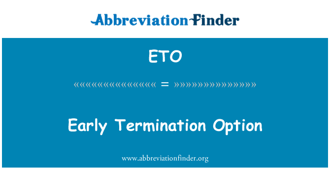 ETO: Tidlig avslutning alternativet