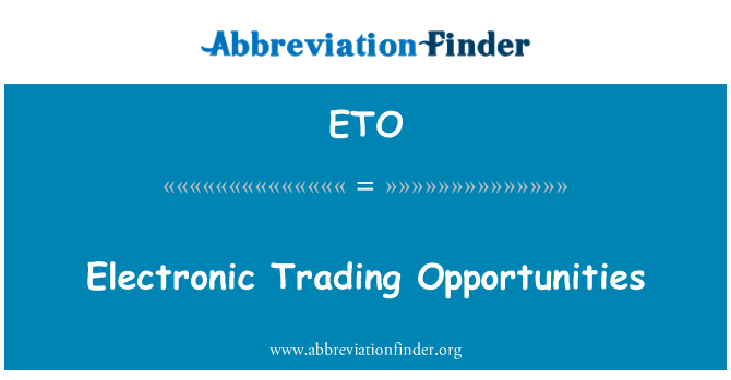 ETO: Elektronisk handelsmuligheter