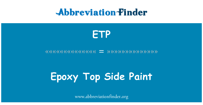 ETP: Paint an tèt bò époxy