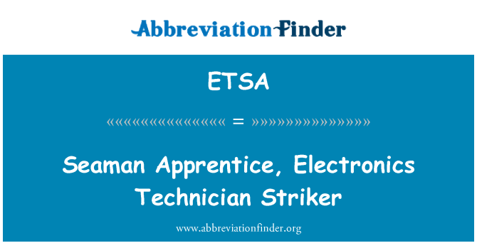 ETSA: Seaman Apprentice, Electronics Technician Striker