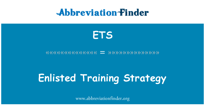 ETS: กลยุทธ์การฝึกอบรมพล