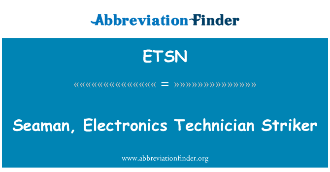ETSN: Seaman, Electronics Technician Striker