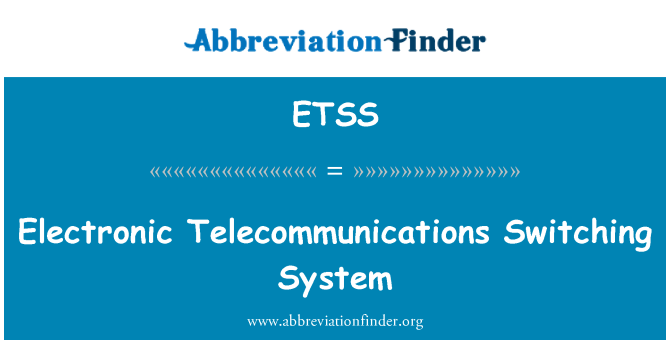 ETSS: Systém přepínání elektronické telekomunikace