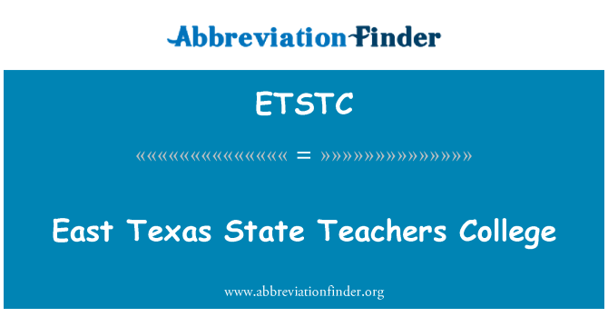 ETSTC: Este estado de Texas Teachers College