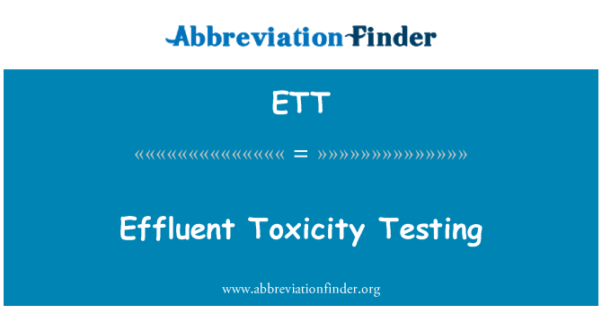 ETT: Abwasser Toxizitätstest