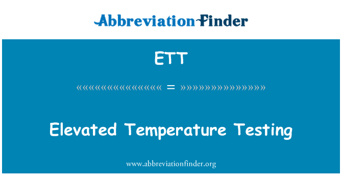 ETT: Test di temperatura elevata
