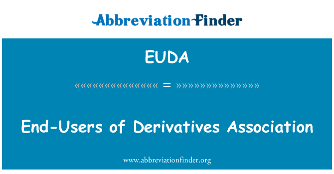 EUDA: Utilisateurs finaux de Derivatives Association