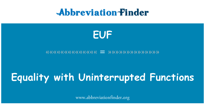 EUF: Jednakost s neprekinuta funkcija