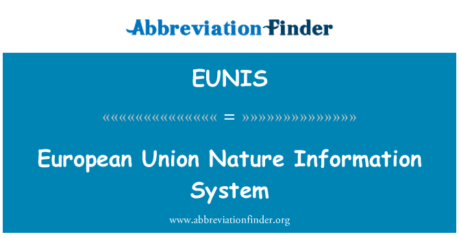 EUNIS: Sistem maklumat sifat Kesatuan Eropah