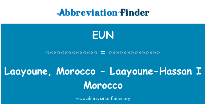 EUN: Laayoune, Morocco - Laayoune-Hassan I Morocco