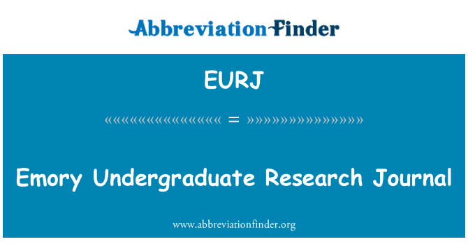 EURJ: Emory Undergraduate Research Journal