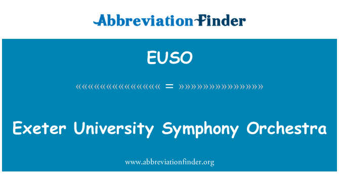 EUSO: Exeter University Symphony Orchestra