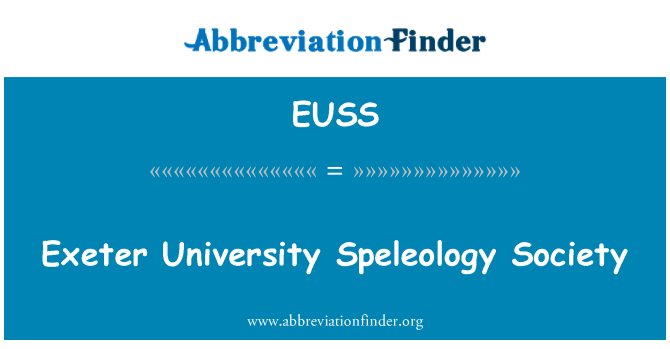 EUSS: एक्षेतेर विश्वविद्यालय Speleology सोसायटी