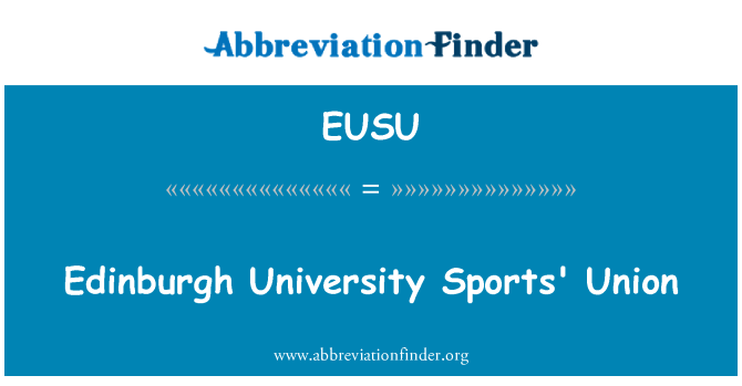 EUSU: Edinburgh University Sports' Union