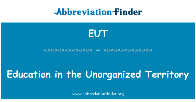 EUT: Edukazzjoni fit-territorju Unorganized