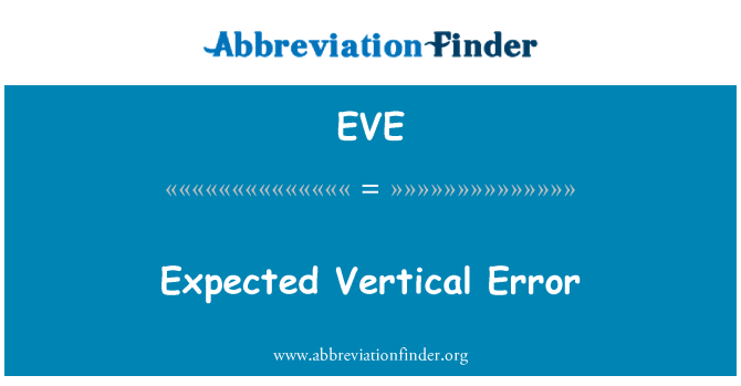 EVE: Te espere Erreur vètikal