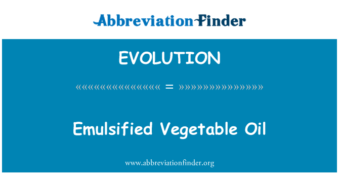 EVOLUTION: Berformulasi minyak sayur