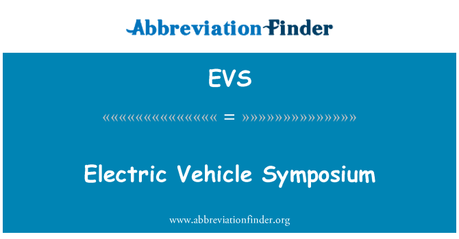 EVS: Elektrisch voertuig Symposium