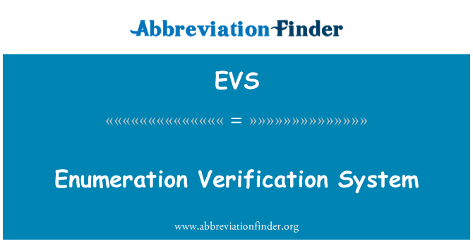 EVS: Opplisting verifiseringssystem