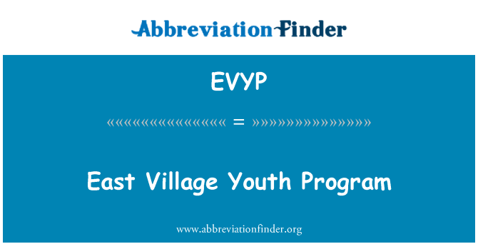 EVYP: East Village gençlik programı