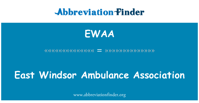 EWAA: East Windsor ambulanza associazione