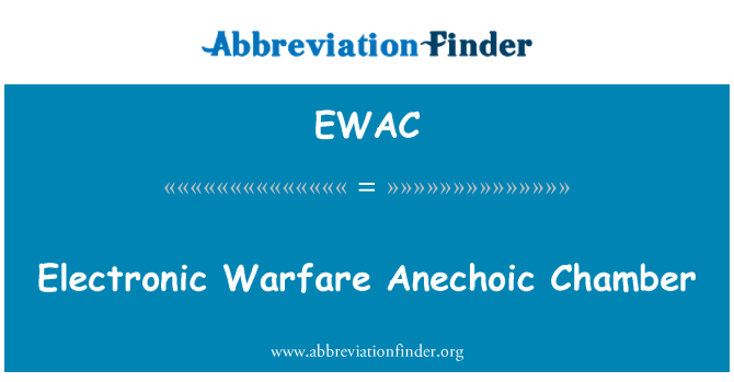 EWAC: 电子战消声室