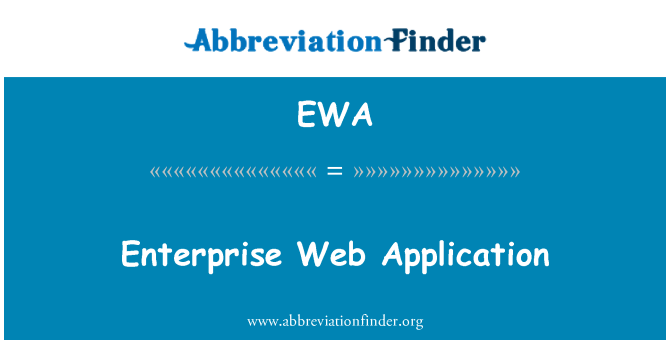 EWA: יישום אינטרנט ארגוניים