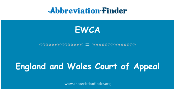 EWCA: England and Wales Court of Appeal