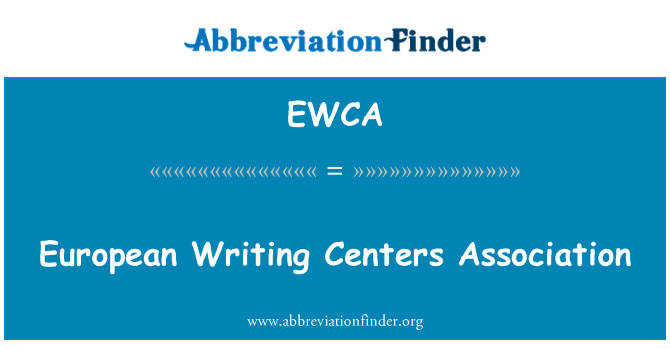 EWCA: 欧洲写作中心协会