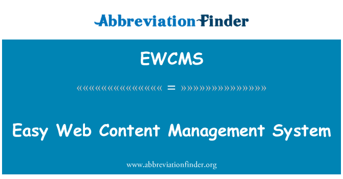 EWCMS: Sistem pengurusan kandungan Web mudah