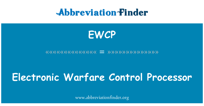 EWCP: جنگ الکترونیک کنترل پردازشگر