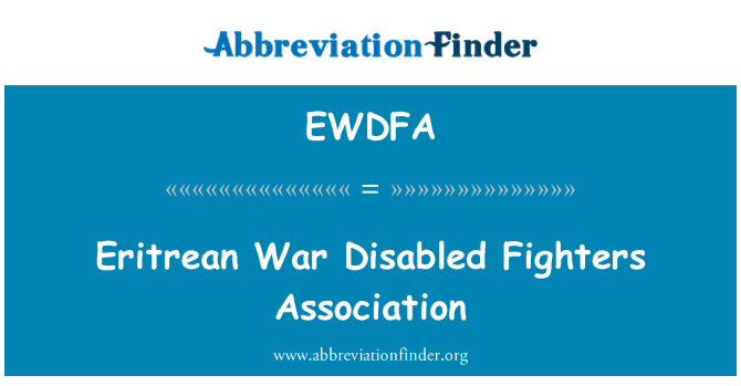 EWDFA: Eritreischer Krieg deaktiviert Fighters Association