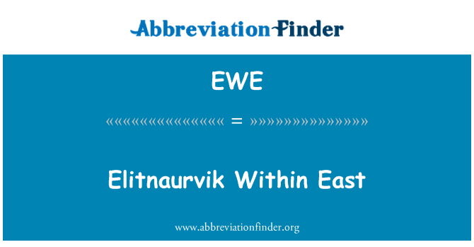 EWE: Elitnaurvik fil-Lvant