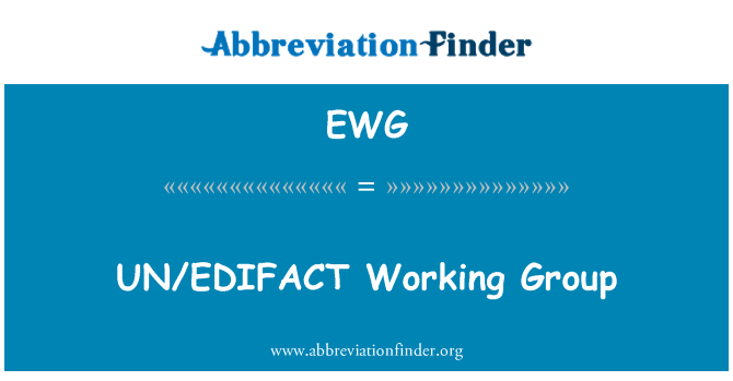 EWG: Grupul de lucru UN/EDIFACT