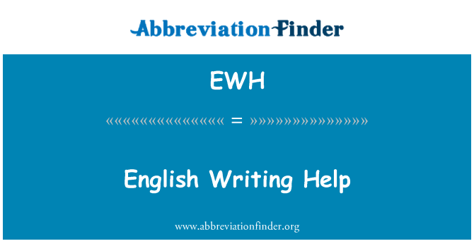 EWH: English Writing Help