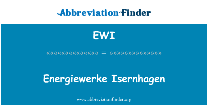 EWI: Energiewerke Isernhagen